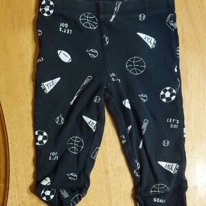 Carter's Black Sports Print Pants